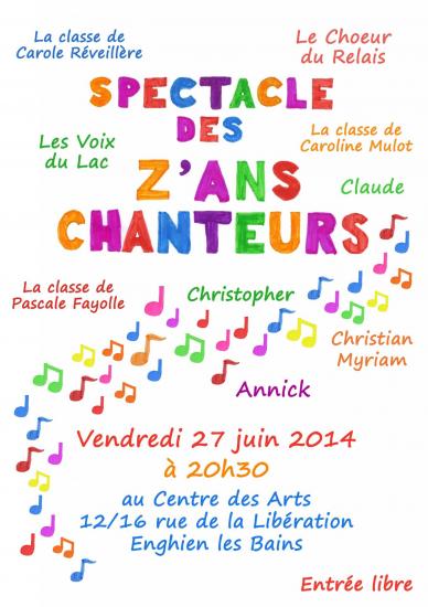Affiche z ans chanteurs